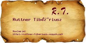 Ruttner Tibériusz névjegykártya